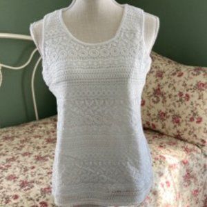 Solitaire Crochet Front Tank Top
